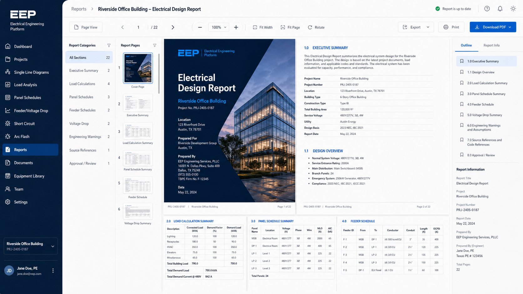EEP Report View